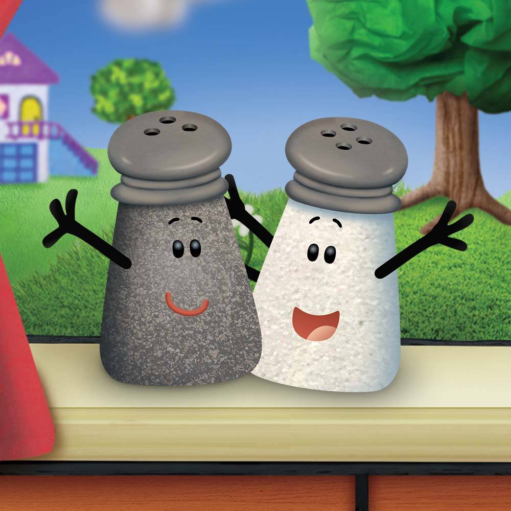 Blue's Clues Mr. Salt, Mrs. Pepper, & Paprika Shaker Set New in Box 